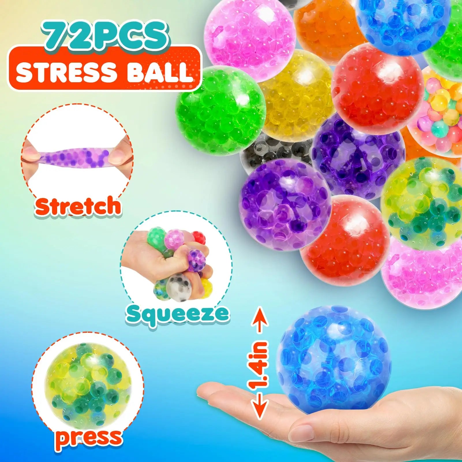 5-80 Pezzi Palline Gel Antistress