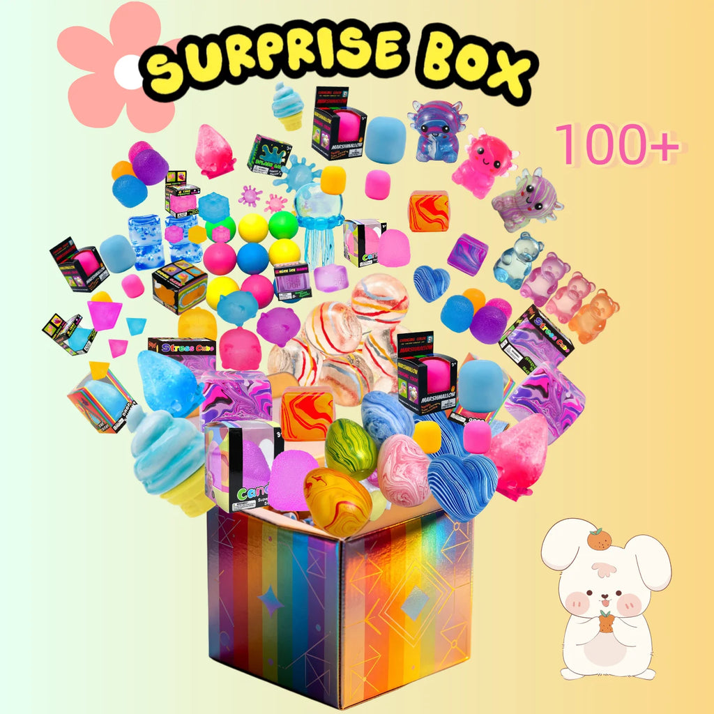 Scatola Sorpresa Squishy – 100+ Personaggi Antistress Assortiti | Blind Box Misteriosa