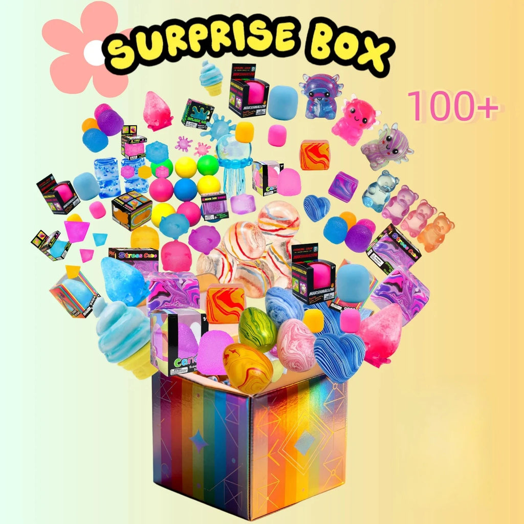 Scatola Sorpresa Squishy – 100+ Personaggi Antistress Assortiti | Blind Box Misteriosa